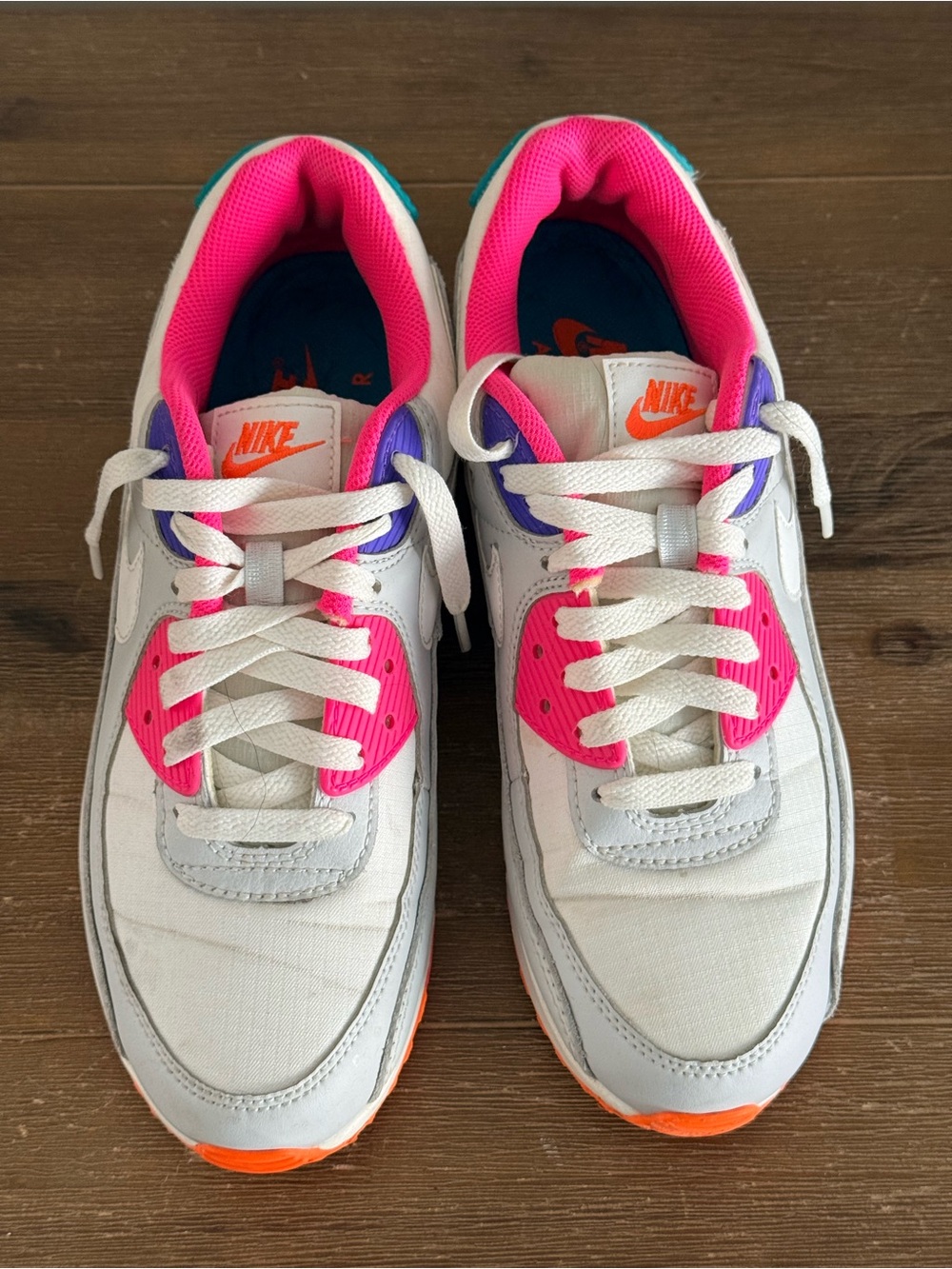 Nike Air Max 90 Retro colourful Women’s Sneakers Size 8.5 - Picture 2 of 6